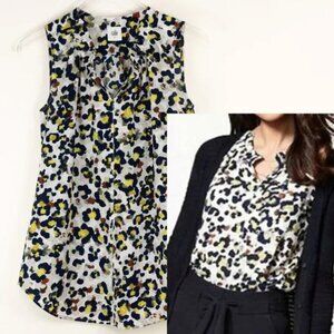 Cabi Fierce Tank Top Seeing Spots Sleeveless Animal Print Multicolor Size Small